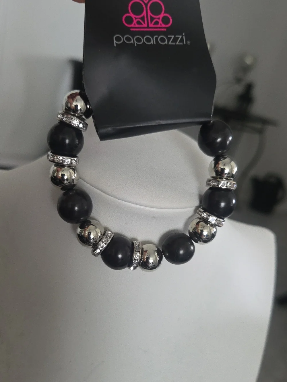 Paparazzi Ruling Class Radiance Black Bracelet NWT